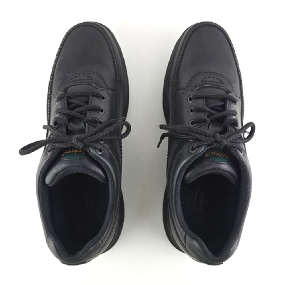 Rockport Men's Black Leather Lace Up Oxfords Shoes Work Walking Comfort Sz 10.5 - Picture 6 of 16